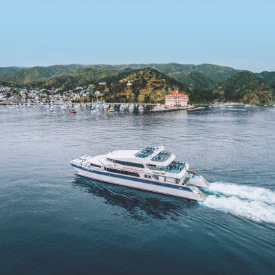 Catalina Jet boat approaching Avalon