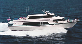 a small boat in a large body of water