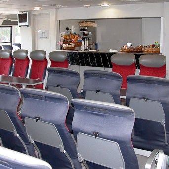 a motorcycle that is sitting on a chair