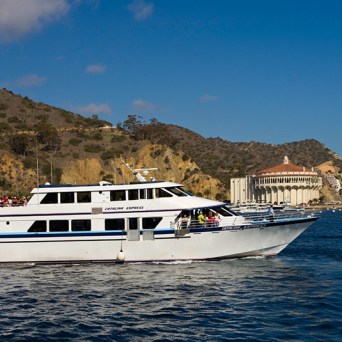 a small boat in a large body of water