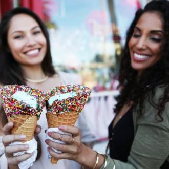 a couple of people posing for the camera