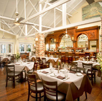 a dining room table in a restaurant