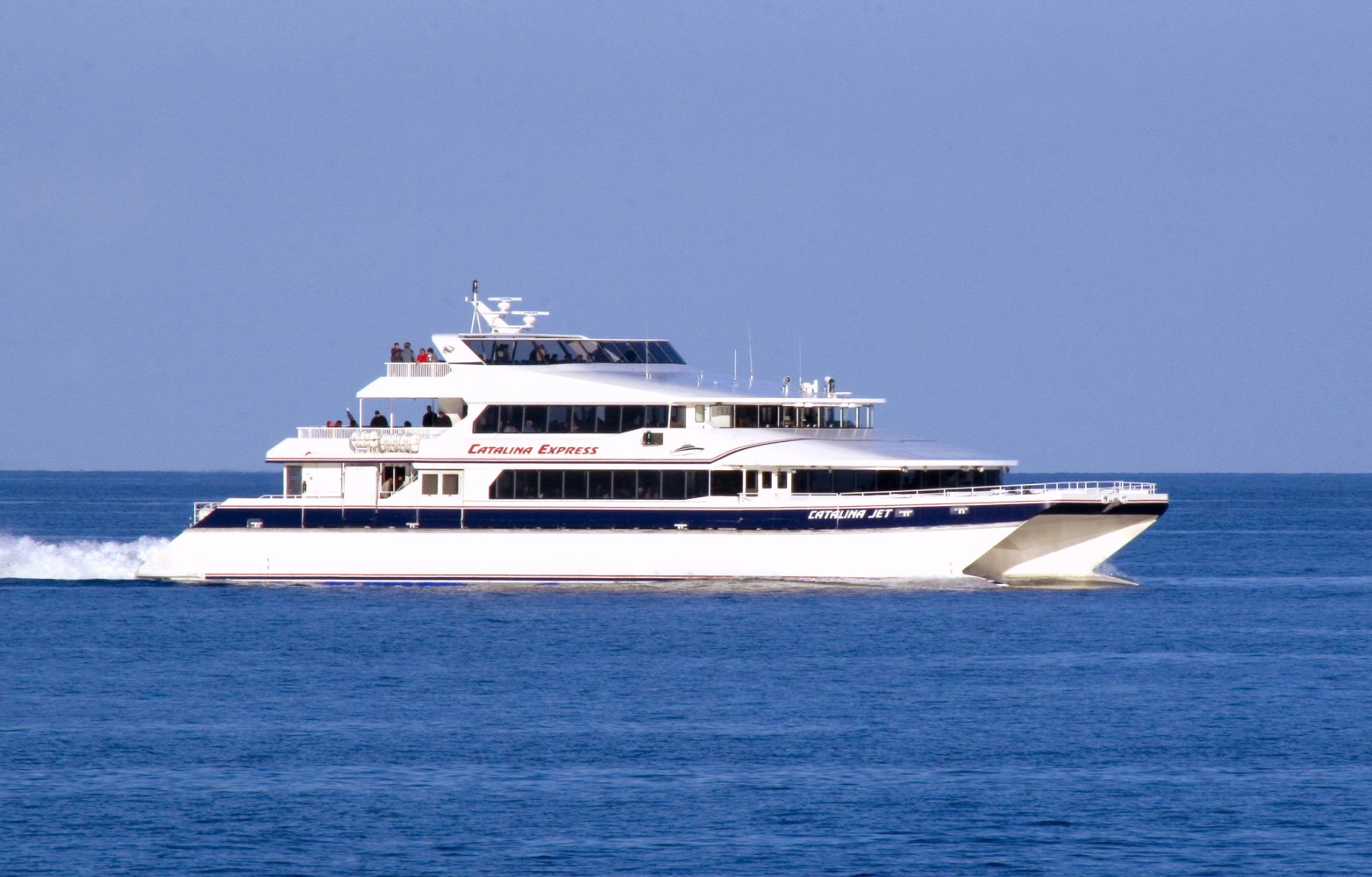 The Catalina Jet heading to Catalina Island. 