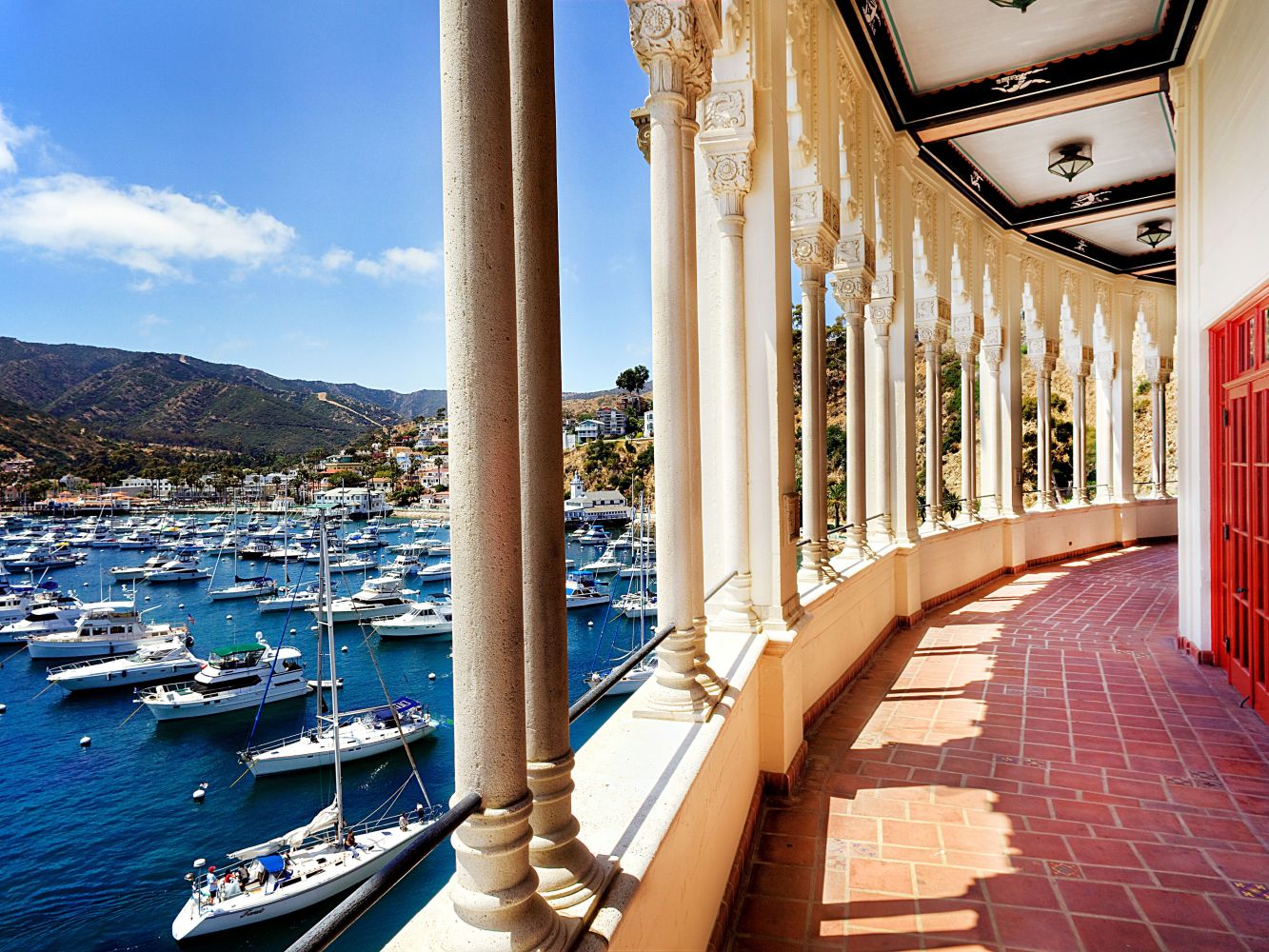 Overlooking the balcony at the Catalina Casino. 