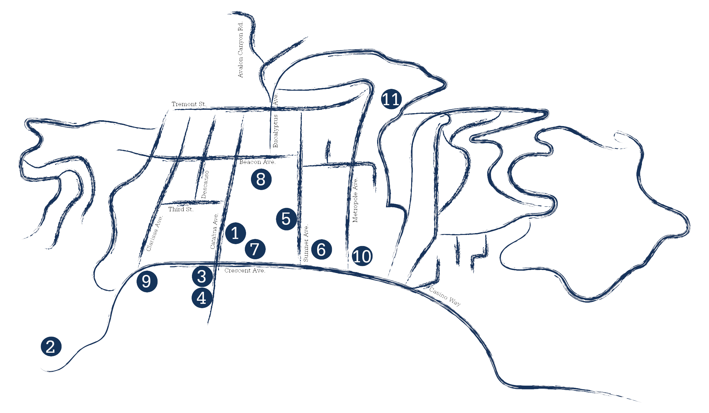 Family Map 2025 A map of the family itinerary.