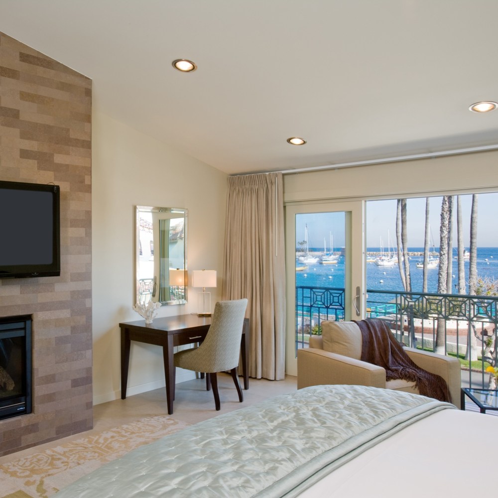 The view from the inside of a room at Hotel Metropole.
