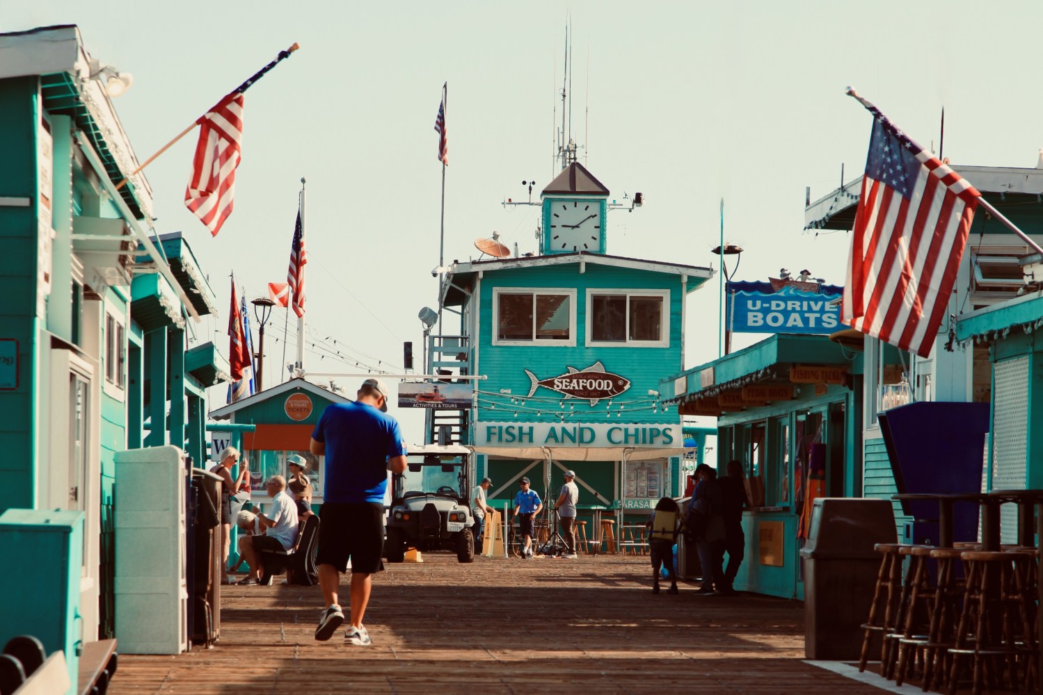 A picture of the Green Pleasure Pier during Fourth of July.