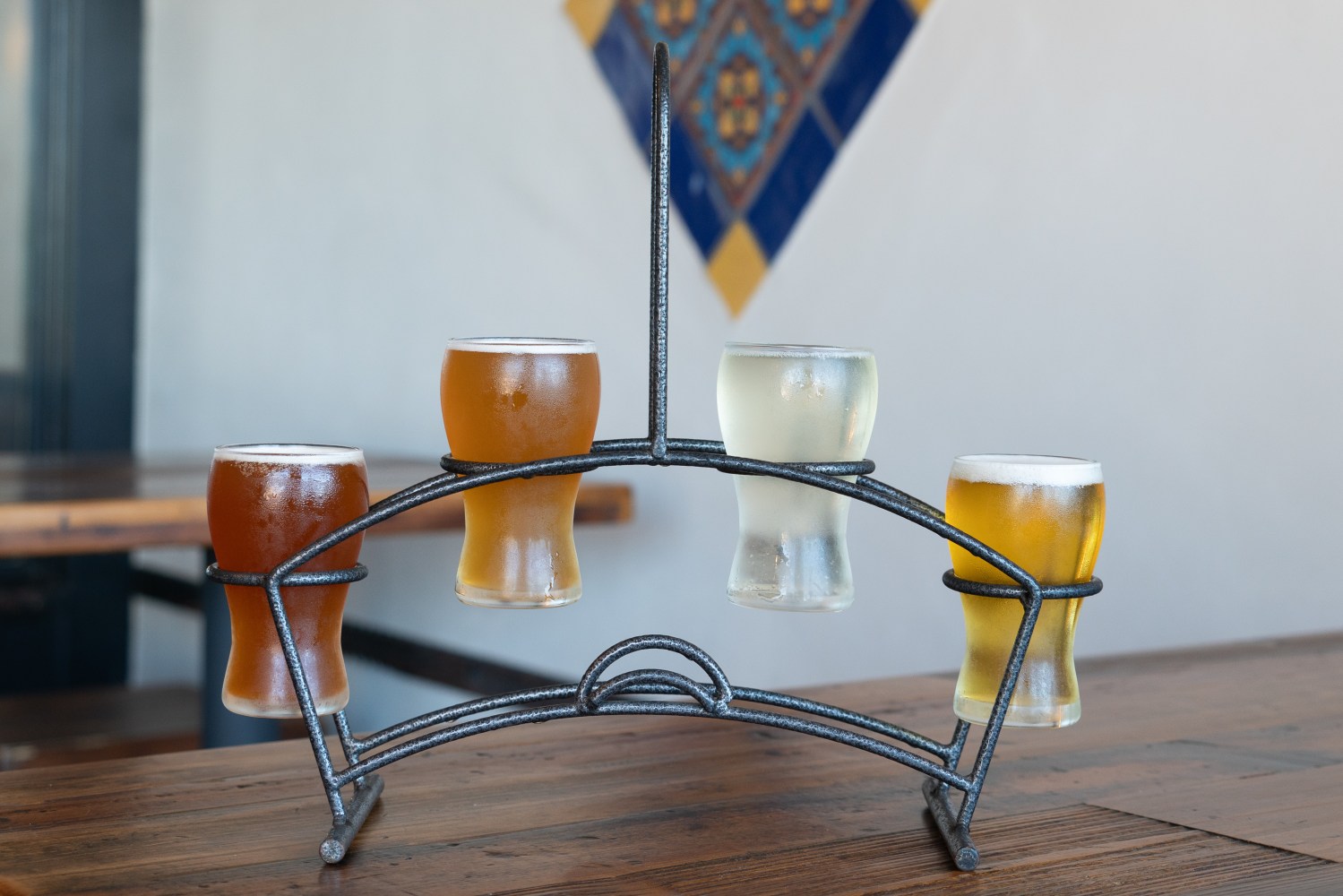 A beer flight from the Catalina Island Brew House.